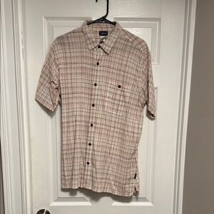 Patagonia Men's A/C Beige Plaid Shirt
